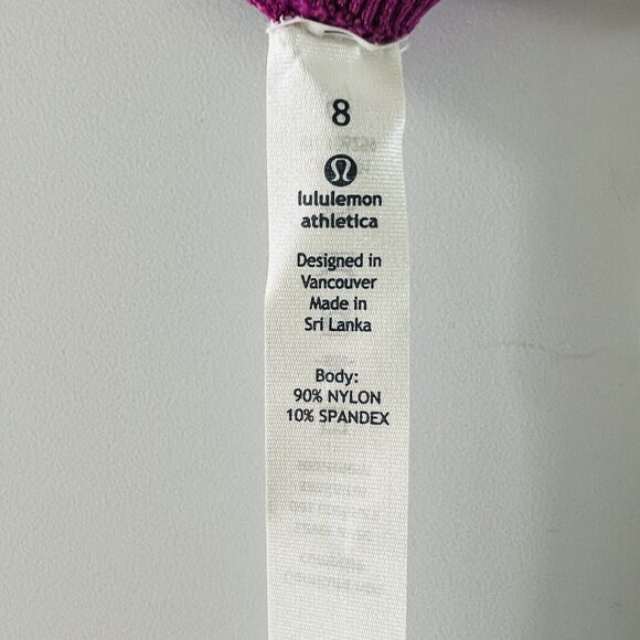 LULULEMON ATHLETICA Heathered Regal Plum In The Flow Crop II Leggings - US 8 - Picture 7 of 8